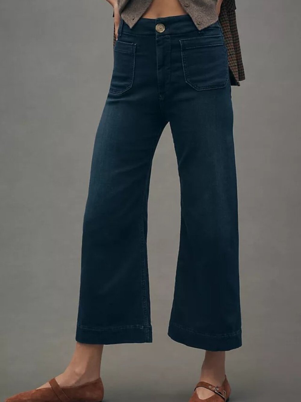 Anthropologie Maeve The Colette High Rise Wide Leg Cropped Jeans Size 30